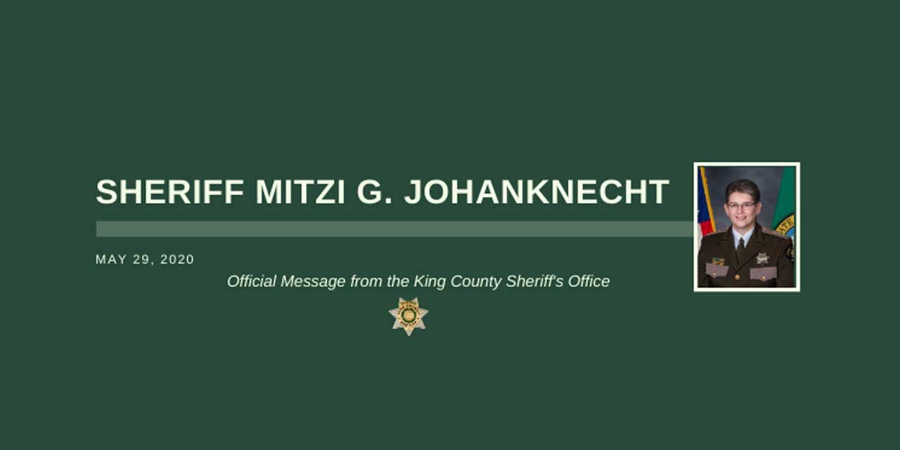 King County Sheriff Mitzi G. Johanknecht releases statement on George Floyd killing