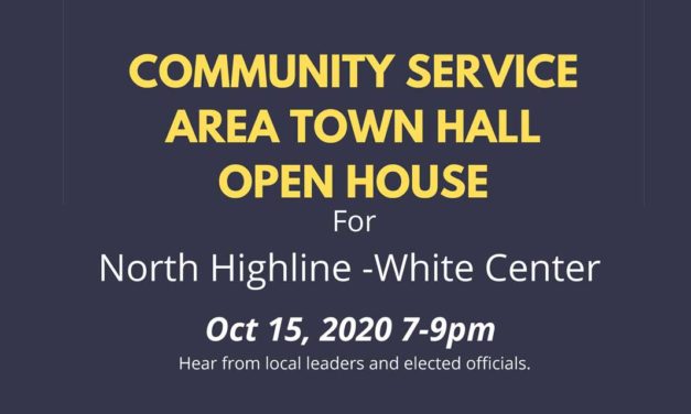 Virtual Community Service Area Town Hall for North Highline is this Thursday night, Oct. 15
