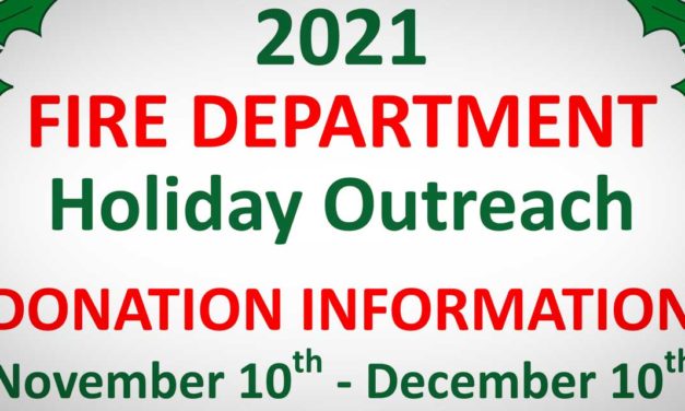 Donations sought for annual Fire Department Holiday Outreach, which begins Nov. 10