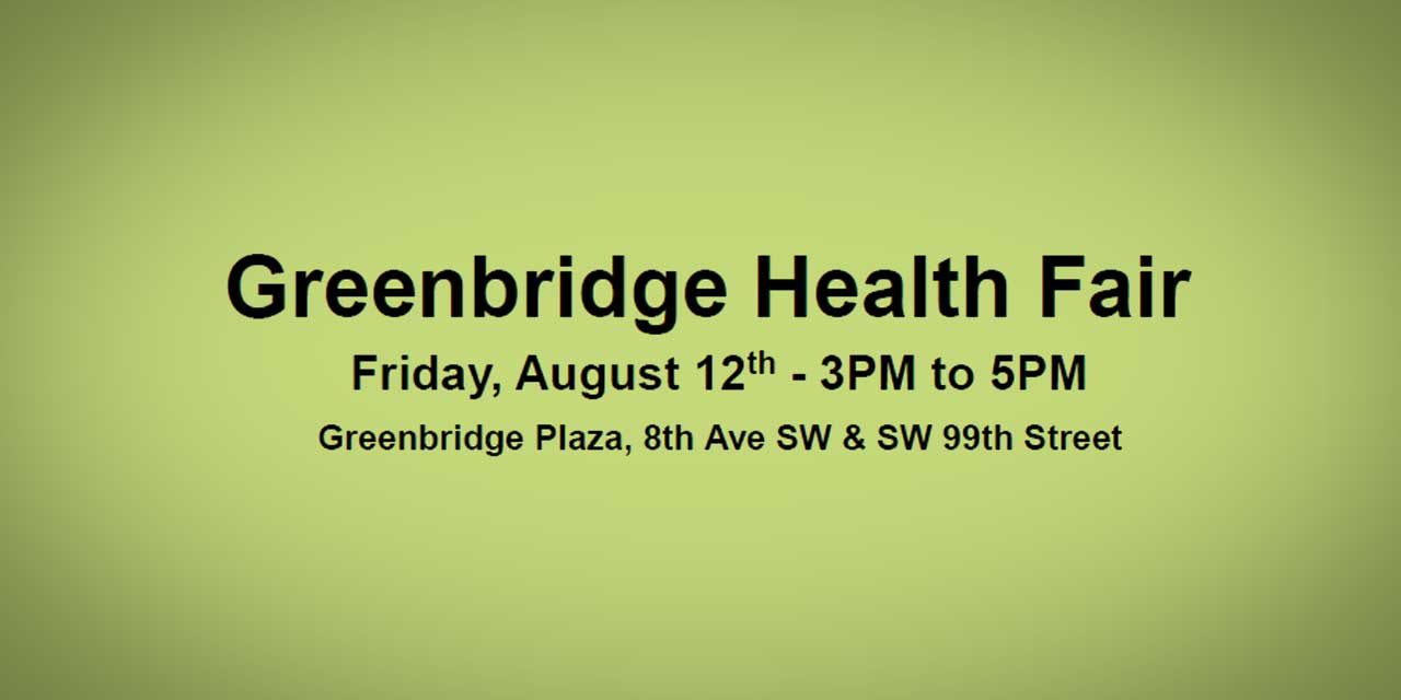Greenbridge Health Fair will be this Friday, Aug. 12