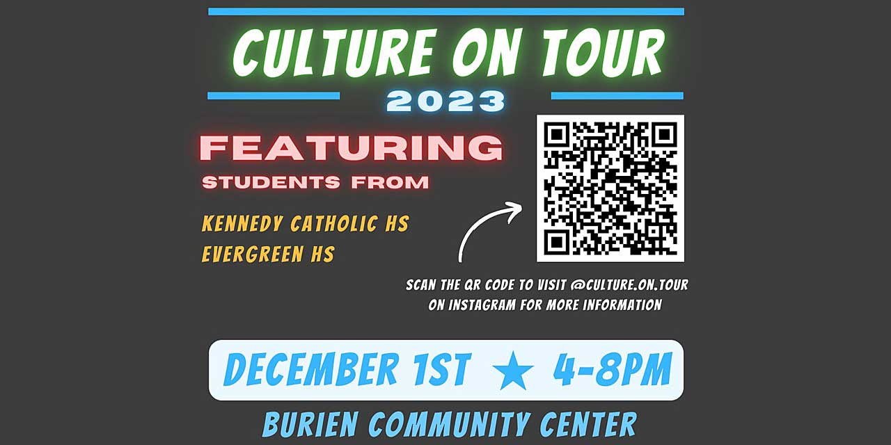 ‘Culture on Tour’ featuring students from Evergreen & Kennedy High Schools will be Friday, Dec. 1