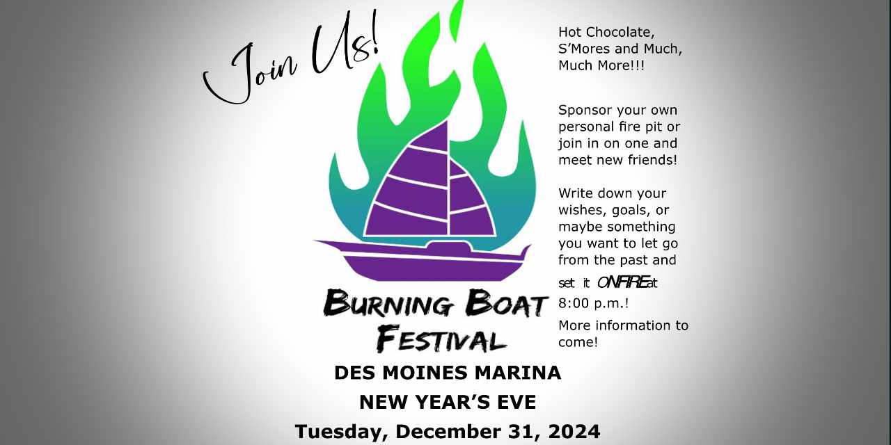 ‘Burning Boat’ fundraiser to light up Des Moines Marina on New Year’s Eve