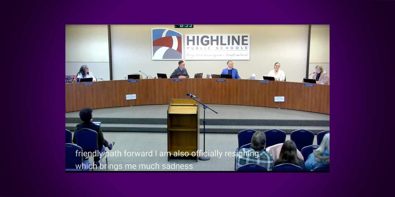 VIDEO: Highline School Board Directors Melissa Petrini & Azeb Hagos resign