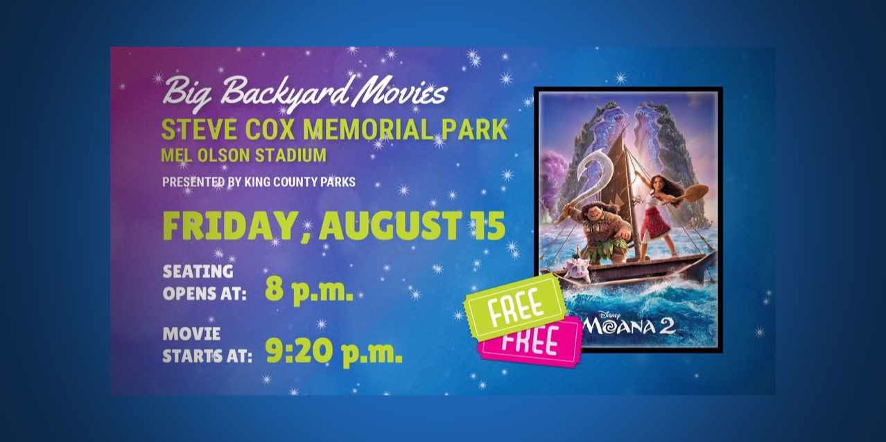 ‘Moana 2’ wins community vote for White Center’s free outdoor movie night this Friday, Aug. 15