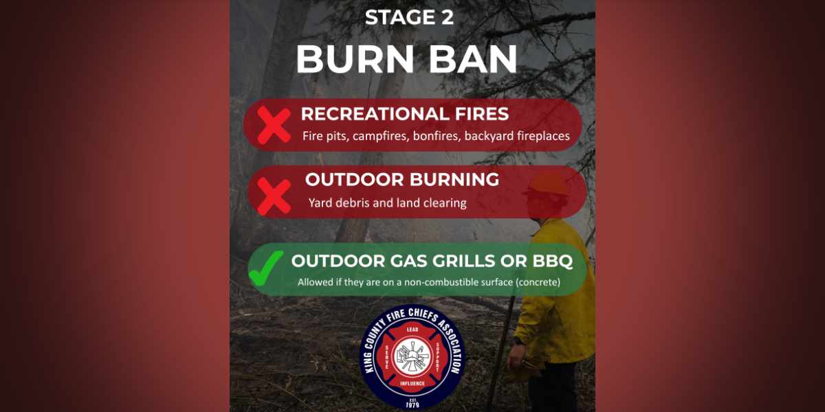 Due to Stage 2 Burn Ban, outdoor fires banned across King County starting Friday